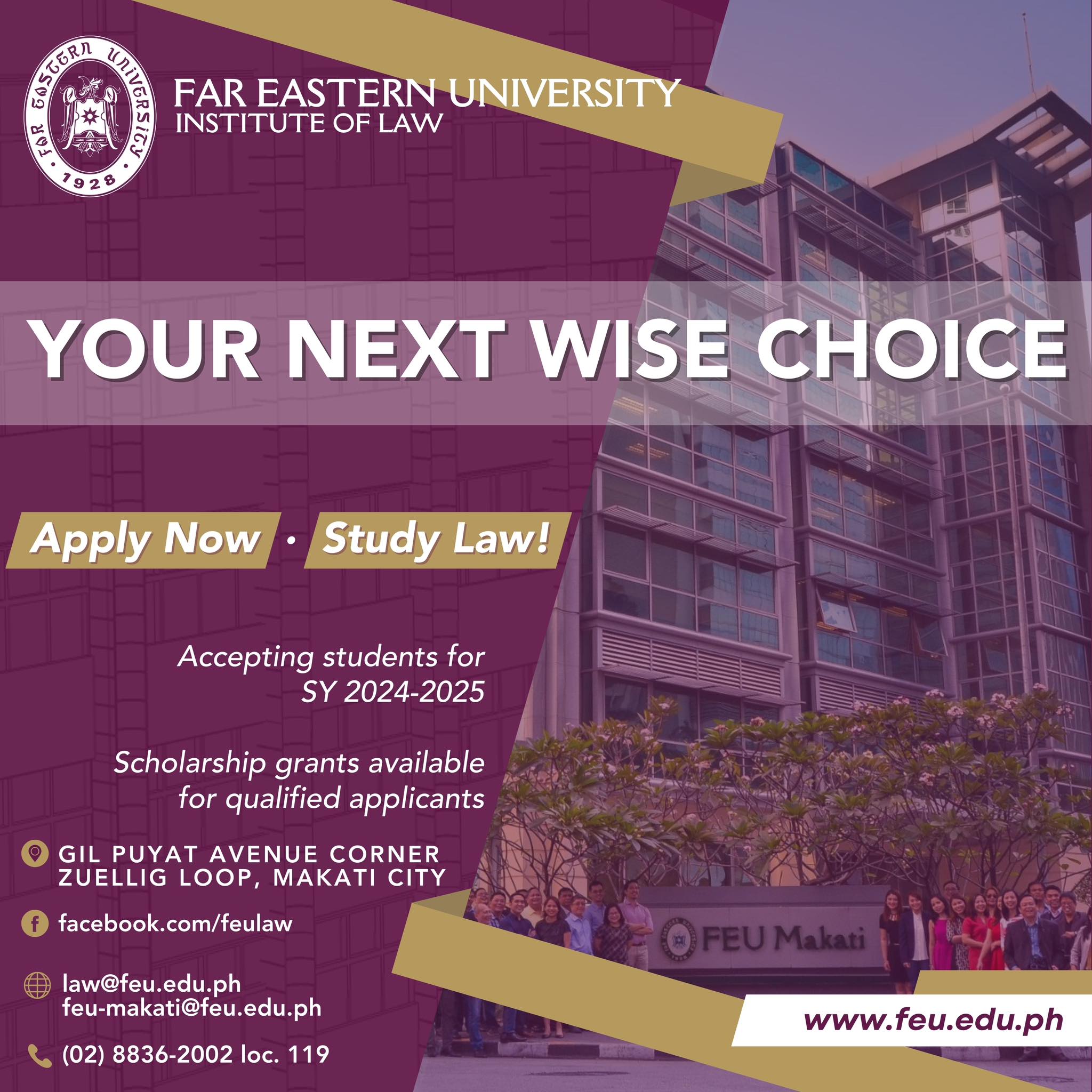 FEU Juris Doctor admissions SY 20242025 • Far Eastern University